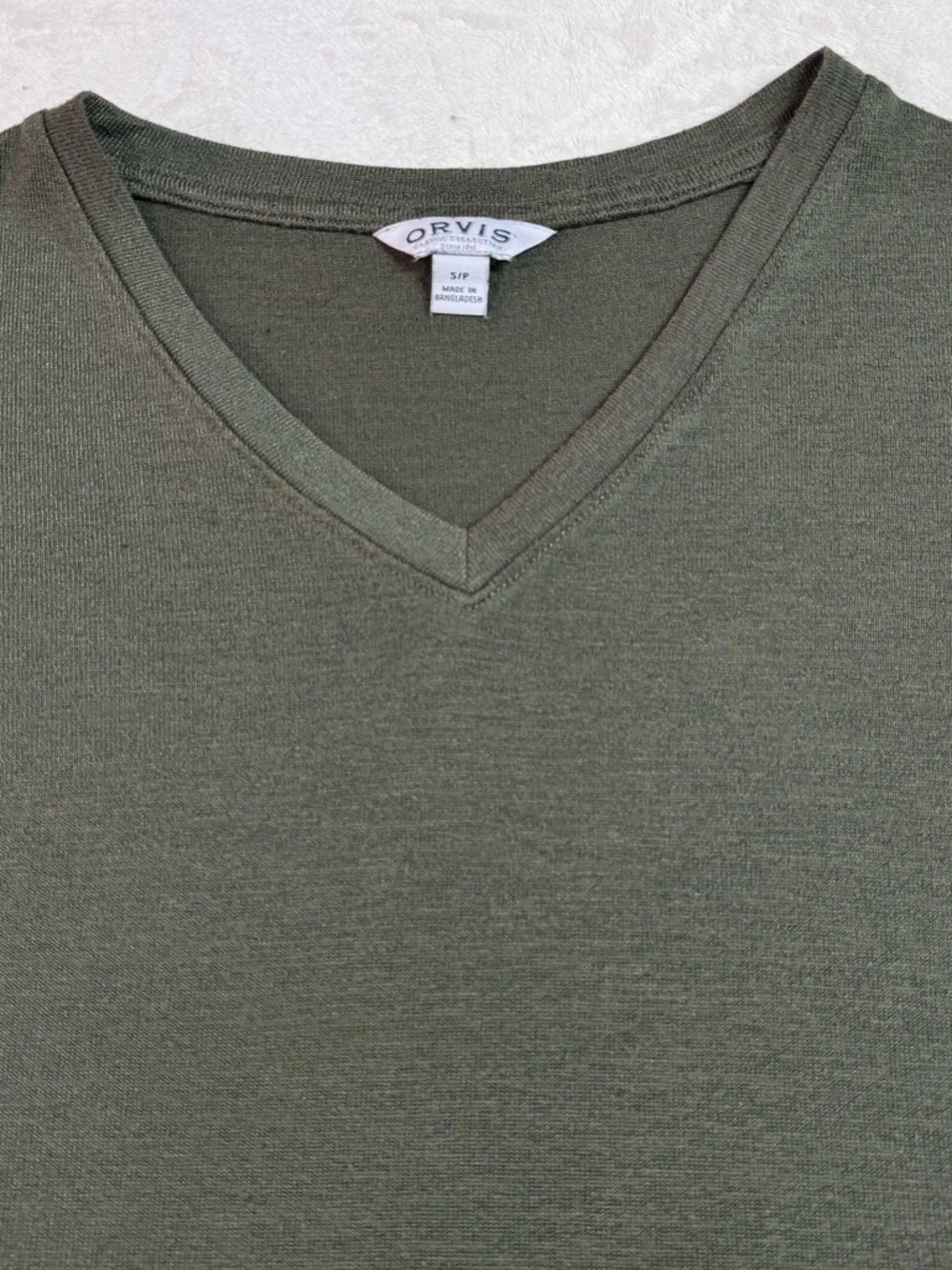 Orvis Women’s V-Neck Short Sleeve Tee - Olive Green Size Small - Picture 4 of 4
